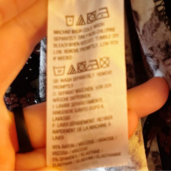 LOGO Layers Lori Goldstein tank tunic top dark floral womens size small S - Picture 7 of 7